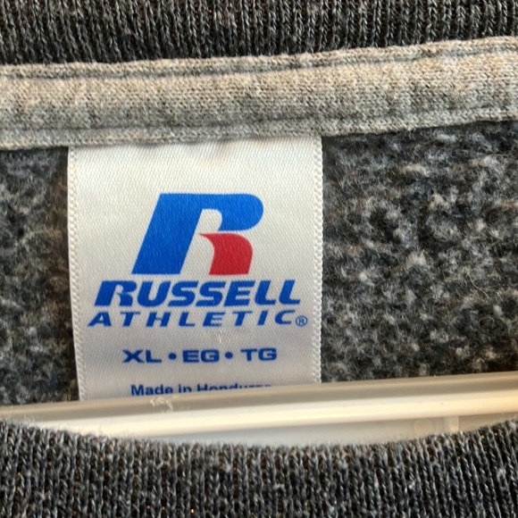 WARTBURG MOM Russell Athletic Iowa Long-sleeved Gray and Orange Sweater Size XL - Picture 7 of 13